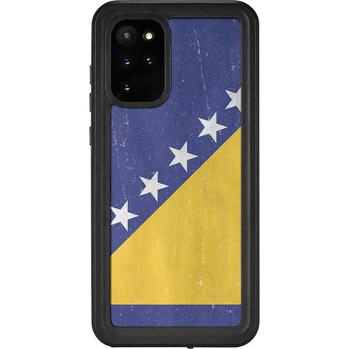 Bosnia and Herzegovina Flag Distressed Galaxy S20 Plus Waterproof Case